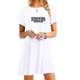 New Trending Stranger Things Printed Mini Sexy Dresses Women T-Shirt Dress Summer O Neck Tee Short Sleeve Top Sport Tennis Skirt