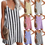 Dress Women Summer Fashion 2021 speed sell fashion sexy stripes strap v neck Female dresses LDMJWY202129