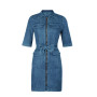 Dresses for Women 2022 Denim Dress Solid Color Lace-up Summer Sexy Turndown Collar Hip Wrap Dress Streetwear