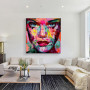 Palette Knife Painting Portrait Francoise Nielly Handmade Face Oil Acrylic Painting On Canvas Abstract Colorful Large Wall Art