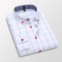 Men's clothing Plaid Cotton Dress Shirts Male High Quality Long Sleeve Slim Fit Business Casual Shirt top clothes Plus Size 5XL