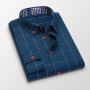 Men's clothing Plaid Cotton Dress Shirts Male High Quality Long Sleeve Slim Fit Business Casual Shirt top clothes Plus Size 5XL