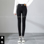 Women's Strech Denim Jeans Spring Summer Long Pants Retro Style High Waist Jeans Zipper Double Button Casual Dressed Look Slim