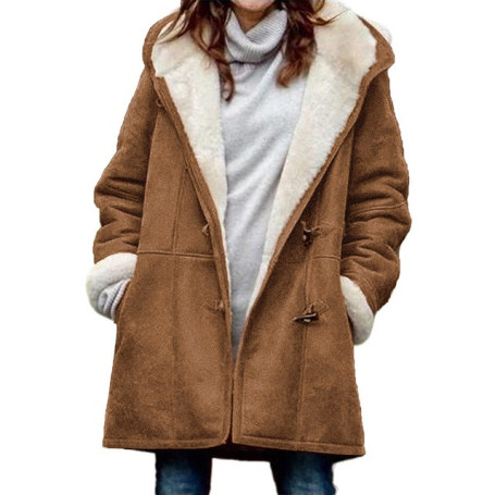 Furry Coat New Winter Autumn Fleece Warm Women's Parkas Cotton Jacket Female Hoodies Jacket Coat Thick Warm Clothings Tops Coat