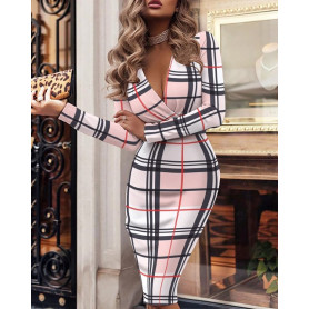 Winter 2021 Sex Women Clothing Elastic Close-fitting Bag Hip Bodycon Dress Banquet Prom Fashion Elegant plaid print Dress Winter 2021 Sex Women Clothing Elastic Close-fitting Bag Hip Bodycon Dress Banquet Prom Fashion Elegant plaid print Dress
