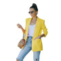 Autumn Office Lady Elegant Blazer Coats Fashion Turn-Down Collar Women Outerwear Spring Casual Simple Long Sleeve Jackets