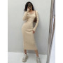 Korean Elegant Sweater Dresses for Women 2022 Sexy V Neck Long Sleeve Elastic Bodycon Midi Knitted Dress Autumn Winter Clothes