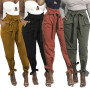 Fashion Women Long Harem Pants Comfy High Waist Bandage Trousers Plus Size Loose Casual Pantalon Femme