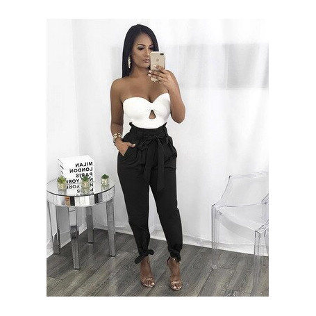 Fashion Women Long Harem Pants Comfy High Waist Bandage Trousers Plus Size Loose Casual Pantalon Femme