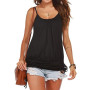 Ladies Shirt Women Spaghetti Strap Vest Summer Sleeveless Splid Casual Loose Female Tee shirt Tops Street Tank T Shirt