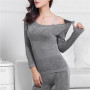 2021 Lace Thermal Underwear Sexy Ladies Clothes Winter Seamless Antibacterial Warm Intimates Print Long Women Shaped Sets