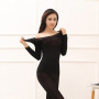 2021 Lace Thermal Underwear Sexy Ladies Clothes Winter Seamless Antibacterial Warm Intimates Print Long Women Shaped Sets