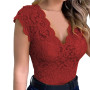 Lace Blouses Shirts Sexy Club Female Acrylic Shirts Deep V Summer Fashon Tops Lace Sexy V Neck Sleeveless Fashon Top