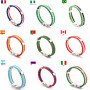 Hand-woven Men's Leather Bracelet Stainless Steel Men Women Spain Germany France Italy Argentina National Flag Bracelets Jewelry