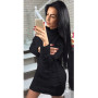 Winter Plush Warm Sweater Dress Party Bodycon Mini Dress Bandage Knitted Vestidos Female Women Long Sleeve Turtleneck Dresses