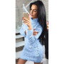 Winter Plush Warm Sweater Dress Party Bodycon Mini Dress Bandage Knitted Vestidos Female Women Long Sleeve Turtleneck Dresses