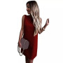 Boho Casual Female Dress Sleeveless O Neck Mini Dresses Summer Backless Elegant Solid Work Office Dress Overalls Lady Mujer