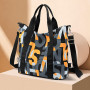 Women's Messenger Bags Nylon Shoulder Totes Letter Printed Handbag Female Travel Crossbody Bags Top-handle Bag