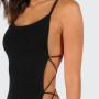 Summer 2022 Women Black Sleeveless Beach Jumpsuits Women Slim Camis Bodysuit Strappy Backless Sexy Bodysuit Womens Rompers