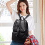 Women PU Leather Backpack School Bag Classic Black Waterproof Travel Shoulder Bag Multi-function Backpack Women