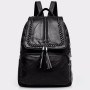 Women PU Leather Backpack School Bag Classic Black Waterproof Travel Shoulder Bag Multi-function Backpack Women