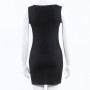 Summer Women's Sexy Dress Fashion Summer Black White Stitching Round Neck Sleeveless Sexy Office Dresses Vestidos