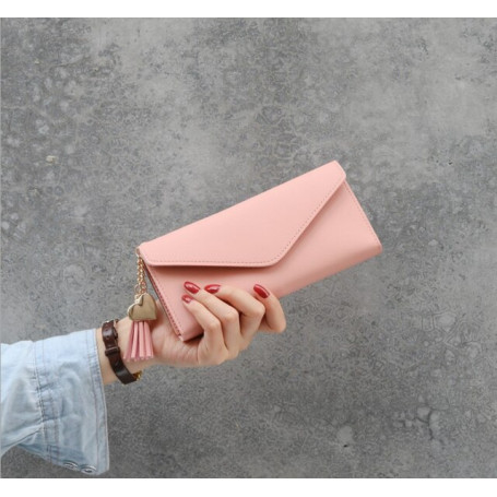 Long Women's Wallet Female Purses Tassel Coin Purse Card Holder Wallets Female Pu Leather Clutch Money Bag Pu Leather Wallet