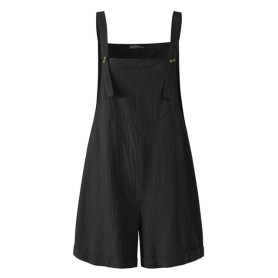 Cotton Linen One-piece Comfortable Overalls Solid Color Buttons Casual Women's Shorts Vintage All-match Rompers Strap Loose Jump Cotton Linen One-piece Comfortable Overalls Solid Color Buttons Casual Women's Shorts Vintage All-match Rompers Strap Loose Jump