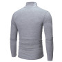 Winter Warm Half High Collar Fashion Thermal Underwear Men Mock Neck Basic Plain T-shirt Blouse Pullover Long Sleeve Top Fashion