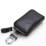 Men Key Holder Housekeeper Leather Car Key Wallets Keys Organizer Women Keychain Covers Zipper Key Case Bag Unisex Pouch Purse