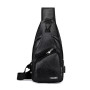 Male USB Charging Shoulder Bag Crossbody Chest Bag For Men Anti Theft Chest Waist Pack Trip Messenger Bags Single Strap Back Bag