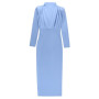 Dropshipping Lady Dress Solid Color Tight Waist Sexy Half High Collar Ankle Length Sheath Dress for Party