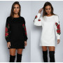 Newest Arrival Women Floral Long Sleeve Pullover Ladies Casual O-Neck Tops Shirt for Spring Fall Fashionable Style Female Tops