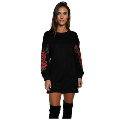 Newest Arrival Women Floral Long Sleeve Pullover Ladies Casual O-Neck Tops Shirt for Spring Fall Fashionable Style Female Tops