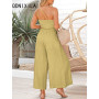 Women's Spring Summer New In Style One Shoulder High Waist Casual Wide Leg Jumpsuit  Jump Suits for Women Jumpsuits for Women