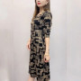 Autumn Winter 6XL Women's Elegant Fashion Vintage Print A-line Dress Ladies Long Sleeve Casual Midi Dresses Robe Femme Vestidos