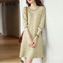 Summer Autumn New Round Neck Casual Fashion Dresses Print Temperament Dress Ladies All-match Loose Robe Femme Vestidos De Fiesta