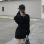 Long Sleeve Dress Women Sexy Korean Style Hot Sale Bodycon Thicken Winter Female Basic Chic Clothes Black Mini Party Streetwaer