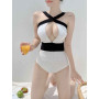 Summer New Hot Spring Beachwear One-piece Swimsuit Lady Temperament Hollow Out Sexy One-piece Bikini Swimsuit Conservative