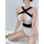 Summer New Hot Spring Beachwear One-piece Swimsuit Lady Temperament Hollow Out Sexy One-piece Bikini Swimsuit Conservative