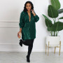 Elegant Sequin Shirt Dress Casual Luxury Long Dresses 2022 Winter Fall Clothes Women Cardigan Coat Club Party Outfit Mini Skirt