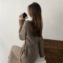 Chic Elegant Wool Women's Dress Long Sleeve 2022 Winter Korean Loose Knitted Vestido Ladies Clothing Autumn Soft Thicken Jumper