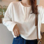 Yasuk Autumn Winter Summer Fashion Solid Casual T-Shirts Loose Pullover Women's Long Short Sleeved Slim Tees Knitted Top Soft