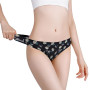 Woman Sexy Flowers Lingerie Low Waist Thong No Trace Underwear Breathable Thong