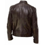2022 Mens PU Jacket Spring Autumn New Black Brown Mens Stand Collar Coats Biker Jackets Motorcycle PU Leather Jacket