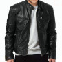 2022 Mens PU Jacket Spring Autumn New Black Brown Mens Stand Collar Coats Biker Jackets Motorcycle PU Leather Jacket