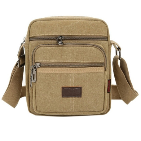 Retro Men Travel Flap Bag Male Solid Color Casual Crossbody Bag Canvas School Zipper Shoulder Bag
