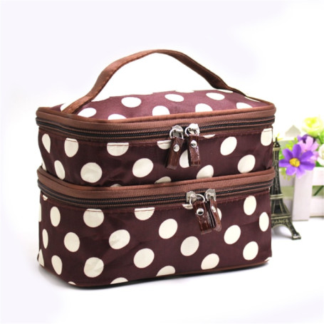 Women's Cosmetic Bag Multi-function Waterproof Storage Bag Cloth Unisex Travel Storage Wash Bag Double-layer Makeup Artist Bag
