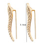 New Fashion Jewelry Leaf Stud Earrings For Women 2022 Hot Sale 1 Pair Ear Cuff Gold-color Earring Minimalism Jewelry