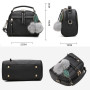 2021 PU Leather Handbag For Women Girl Fashion Tassel Messenger Bags With Ball Bolsa Female Shoulder Bags Party Crossby Bag